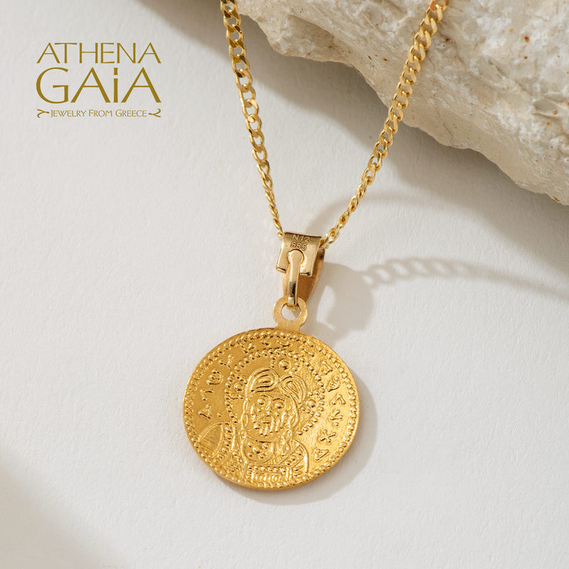 Justinian Theodora and Jesus Konstantinata (Small) - 14k Gold