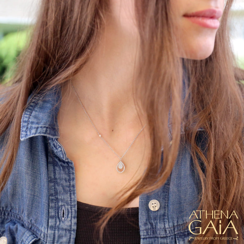 Love Drop Necklace - 14k Gold Necklace