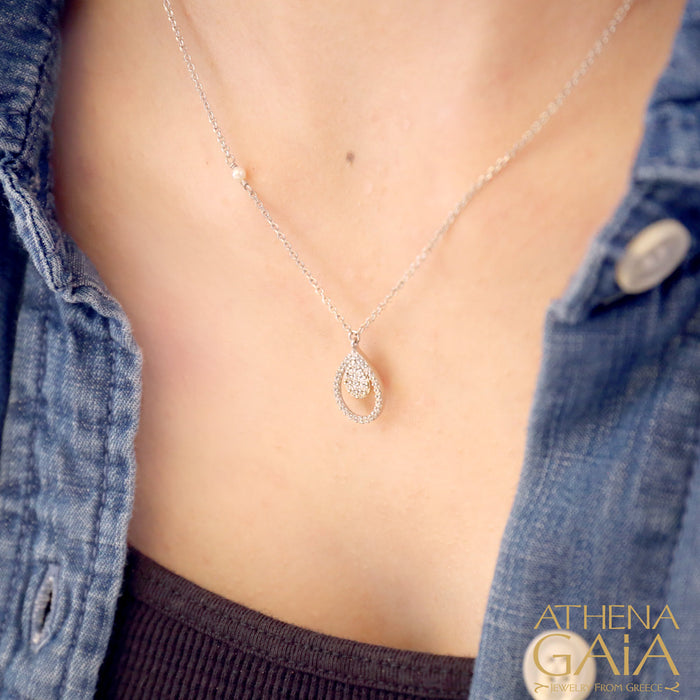 Al'Oro Love Drop Necklace