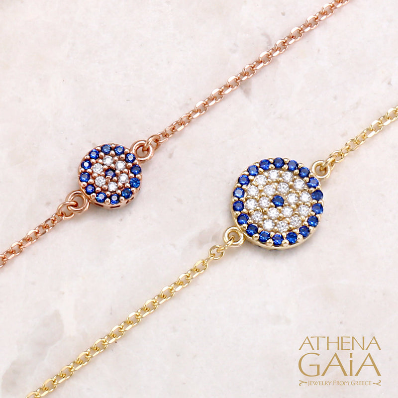 Mini Mati Bracelet - 14k Gold - Evil Eye Bracelet