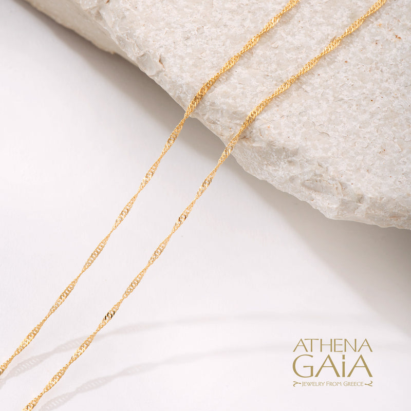 14k Gold Singapore Chain