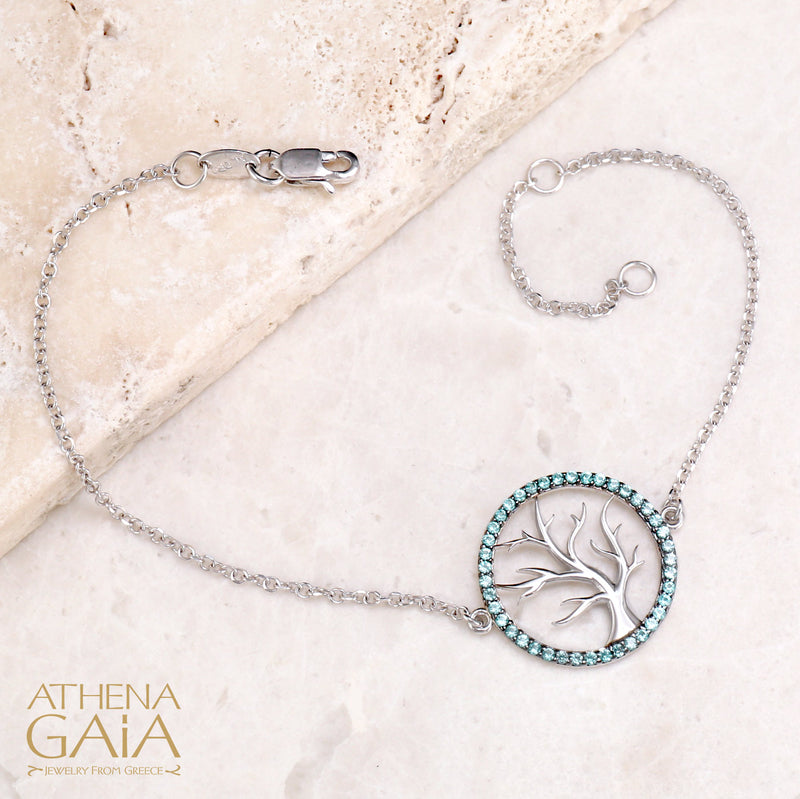 Tree of Life Open Chain Bracelet - 14k Gold Bracelet