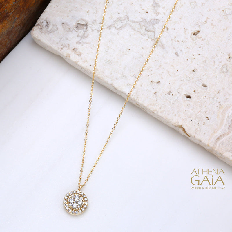 Bright Spot Necklace - 14k Gold Necklace