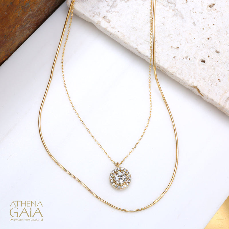 Bright Spot Necklace - 14k Gold Necklace