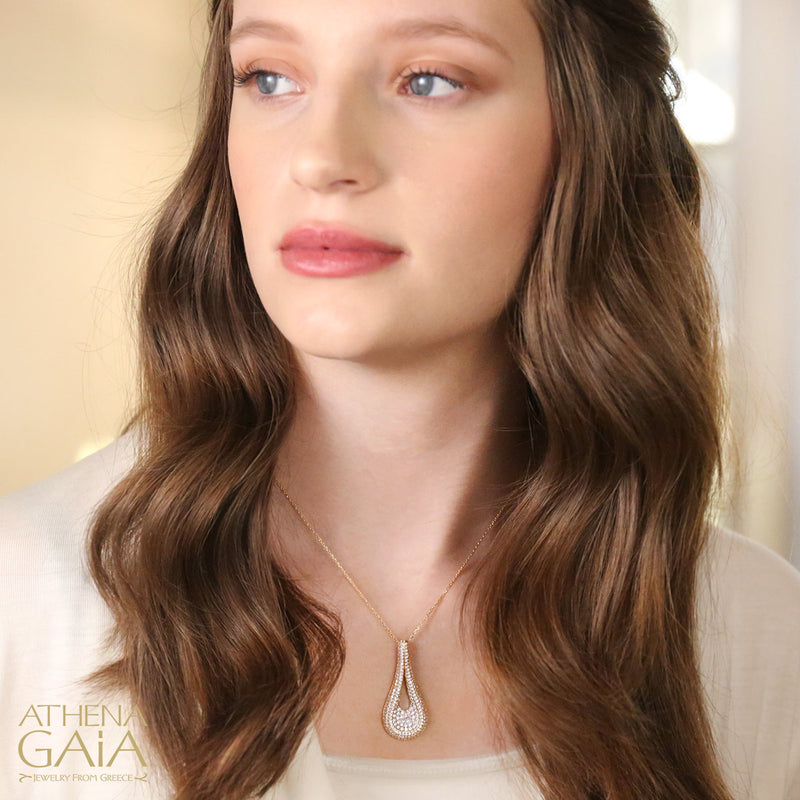 Minoan Vessel Necklace - 14k Gold Necklace