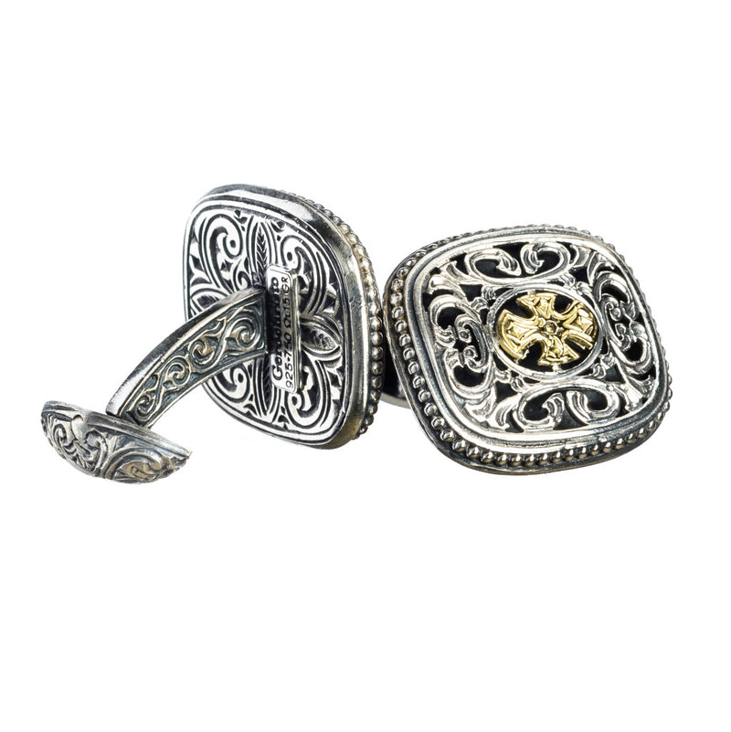 Garden Shadows Maltese Gold Cross Cufflinks