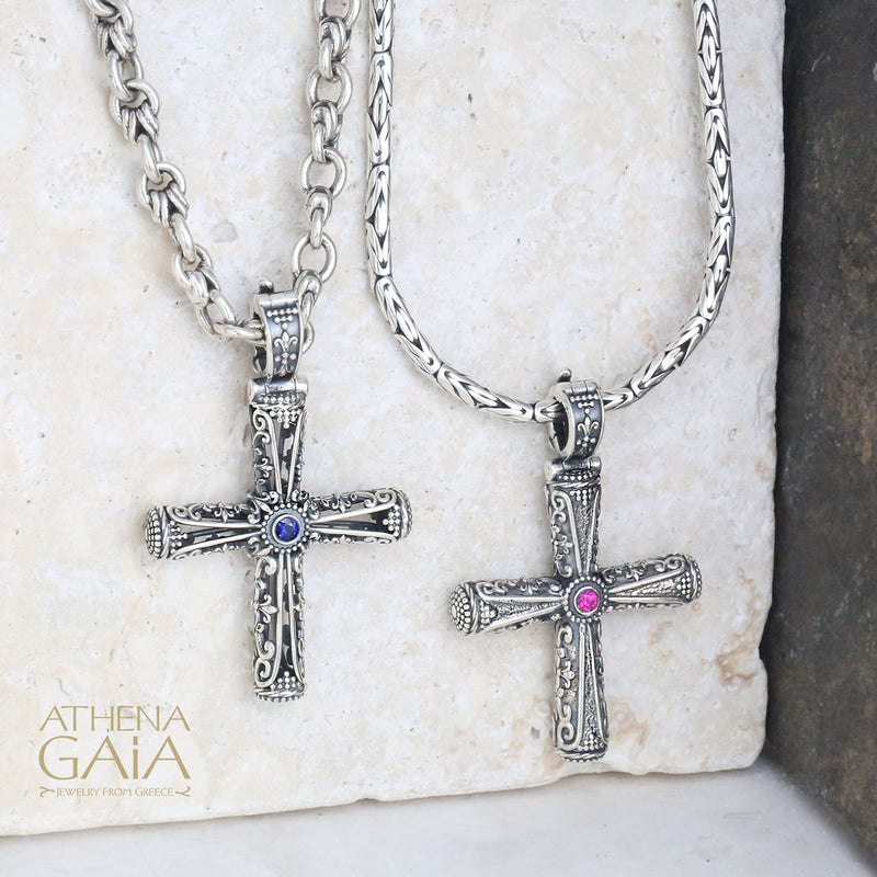 Filigree Orthodox Cross - Sterling Silver - Byzantine Cross