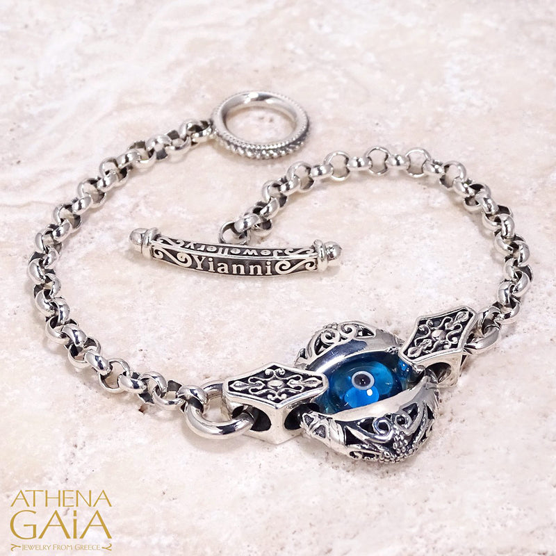 Single Zelda Bracelet - Sterling Silver - Evil Eye Bracelet