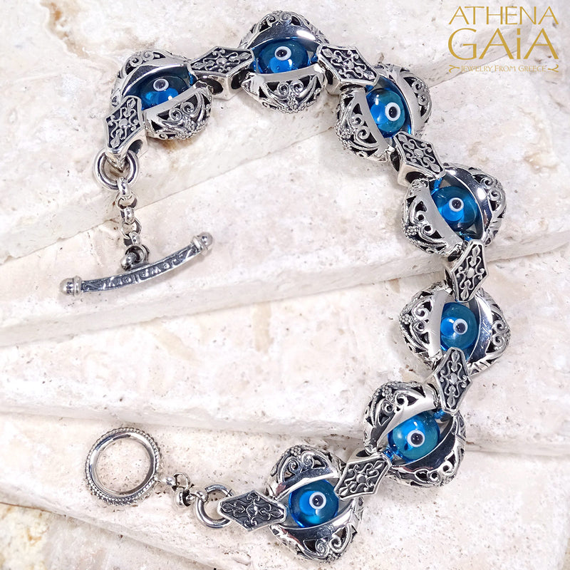 Zelda Bracelet - Sterling Silver - Evil Eye Bracelet