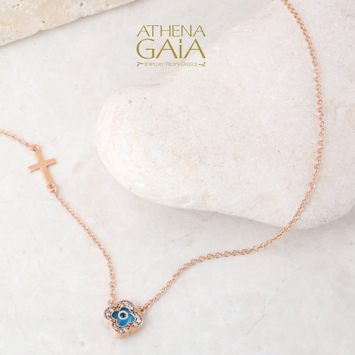 Cross Evil Eye Pendant Australia Blue Evil Eye Cross Necklace