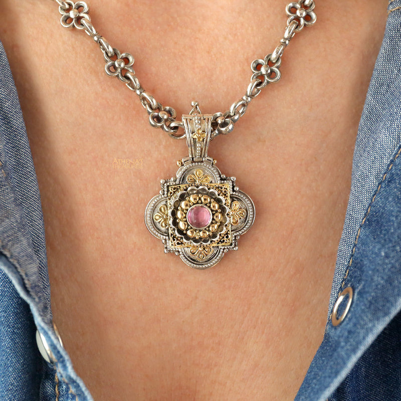 Faith Pendant - 18k Gold & Sterling Silver Pendant