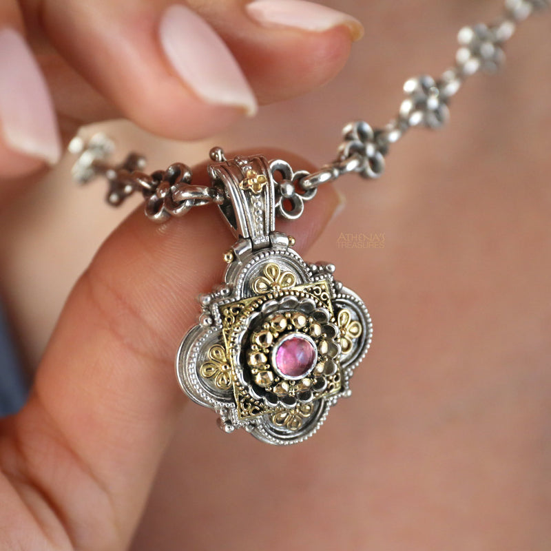 Faith Pendant - 18k Gold & Sterling Silver Pendant