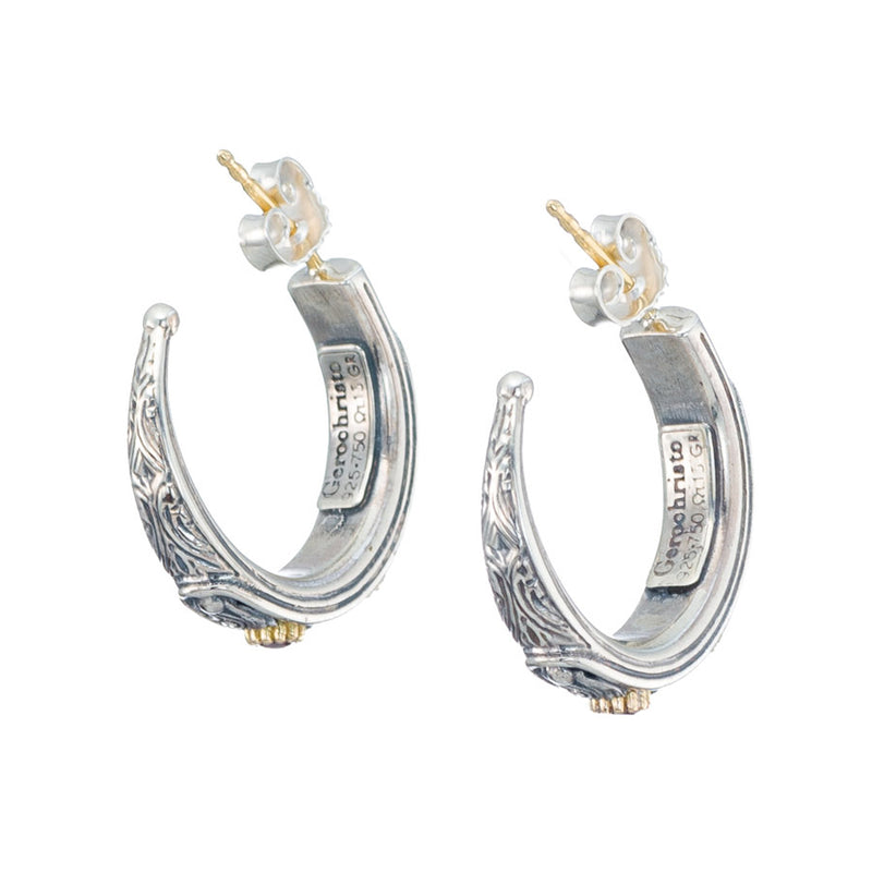 Nefeli Earrings - 18k Gold & Sterling Silver - Hoop Earrings
