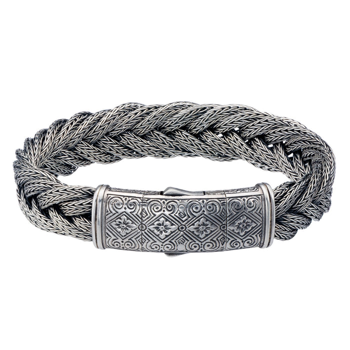 Minoas Wide Braided Chain Bracelet