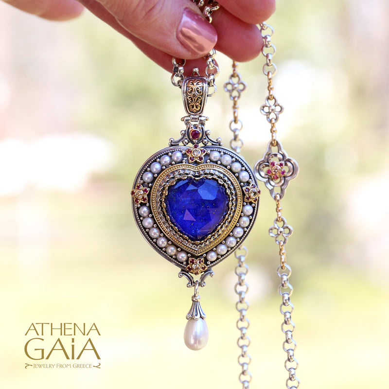 Pop Rocks Imperial Heart Pendant - 18k Gold & Sterling Silver Pendant