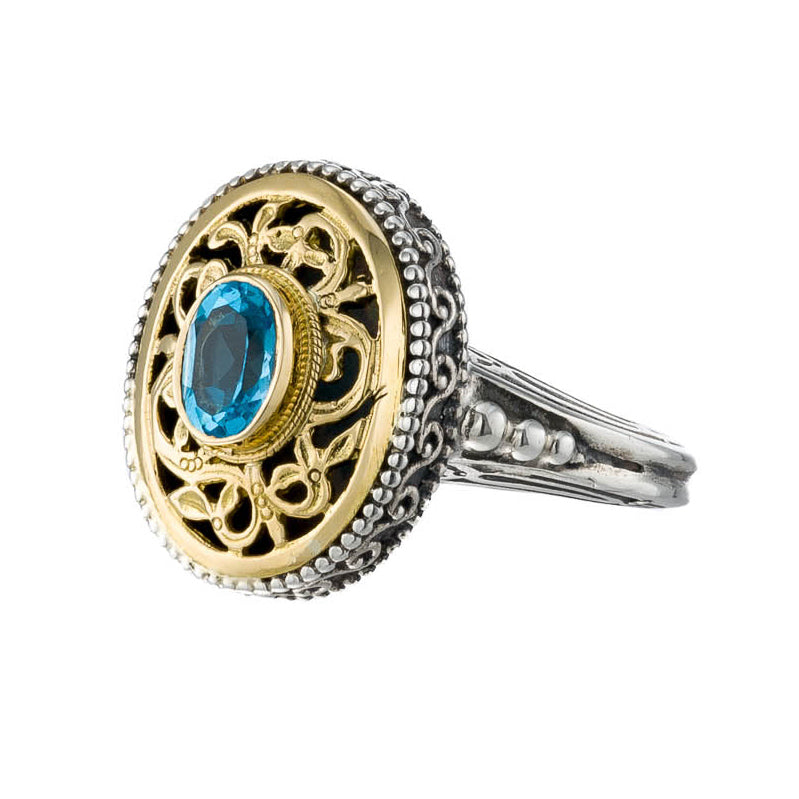 Garden Shadows Argonaut Ring - 18k Gold & Sterling Silver Ring - Cocktail Ring