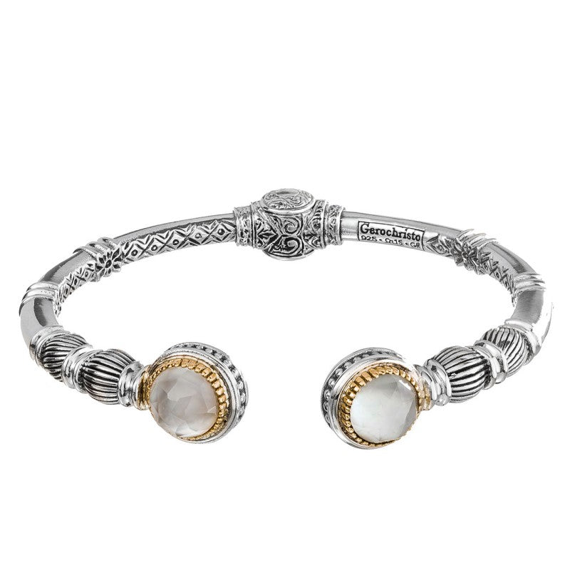 Pop Rocks Kiklos Open Hinged Bracelet - 18k Gold & Sterling Silver Bracelet