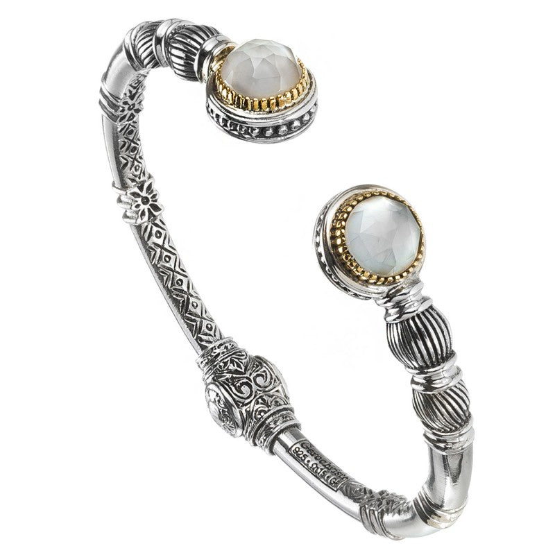 Pop Rocks Kiklos Open Hinged Bracelet - 18k Gold & Sterling Silver Bracelet