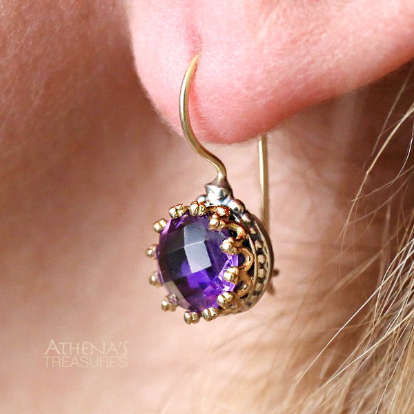 Small Wave Kiklos Earrings - 18k Gold & Sterling Silver Earrings - French Wire Earrings