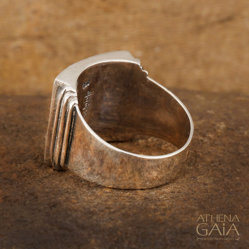 Monastiraki Garden Trellis Ring - 18k Gold & Sterling Silver Ring - Club Ring