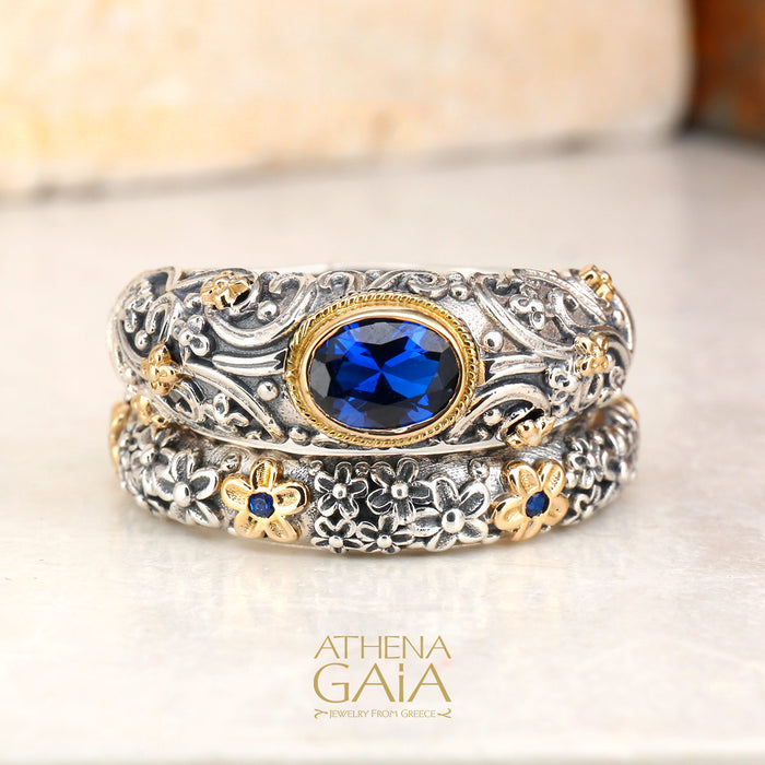 Meadow Breeze Large Stone Band Ring (In-Stock)