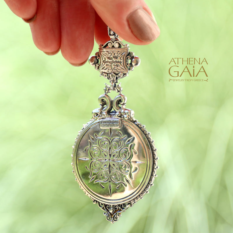 The Mediterranean Enhancer - 18k Gold & Sterling Silver Pendant