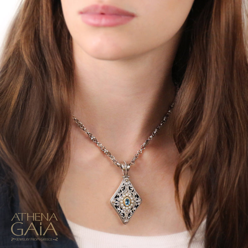 Byzantine Flower Chain - Sterling Silver