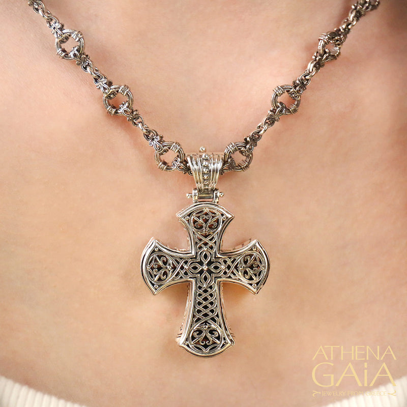 Byzantine Flower Chain - Sterling Silver