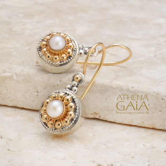 Small Circle Color Fountain Earrings