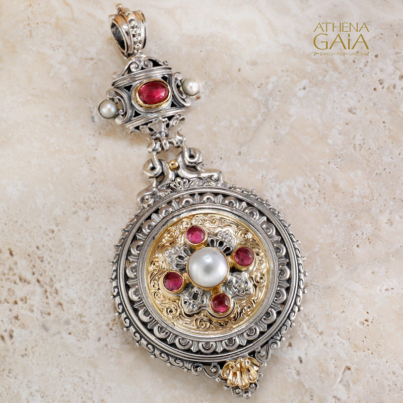The Mediterranean Enhancer - 18k Gold & Sterling Silver Pendant