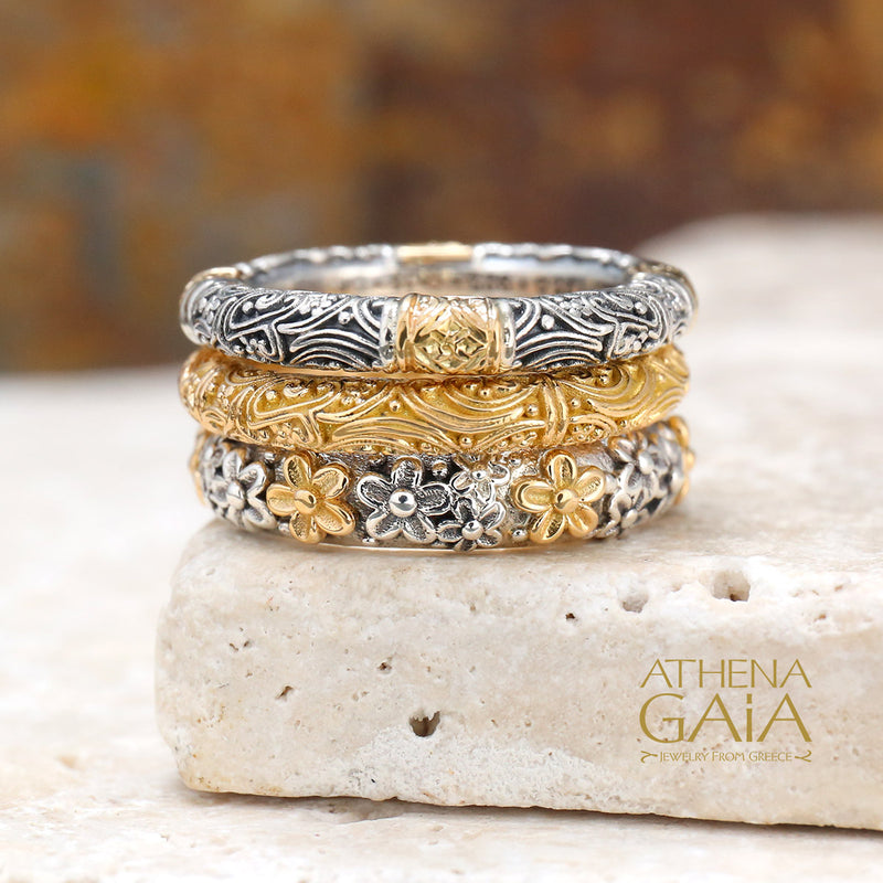 Meadow Breeze Eternal Ring - 18k Gold Ring - Stackable Ring