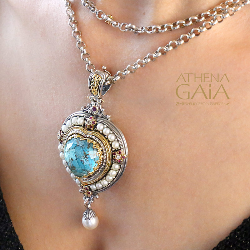 Pop Rocks Imperial Heart Pendant - 18k Gold & Sterling Silver Pendant