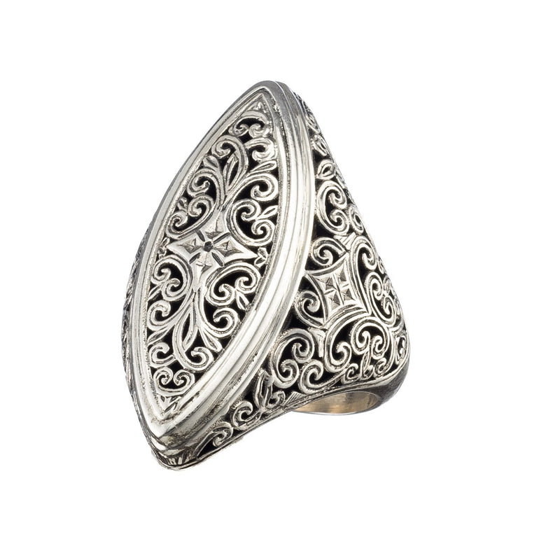 Mediterranean Slice Ring - Sterling Silver Ring - Cocktail Ring