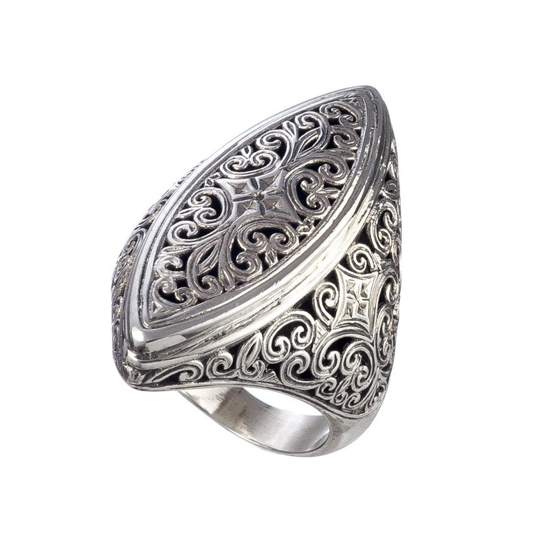 Mediterranean Slice Ring - Sterling Silver Ring - Cocktail Ring
