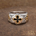 Open Crosses Band Ring