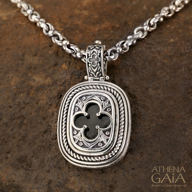 Silver Clover Odysseus Pendant - Sterling Silver Pendant