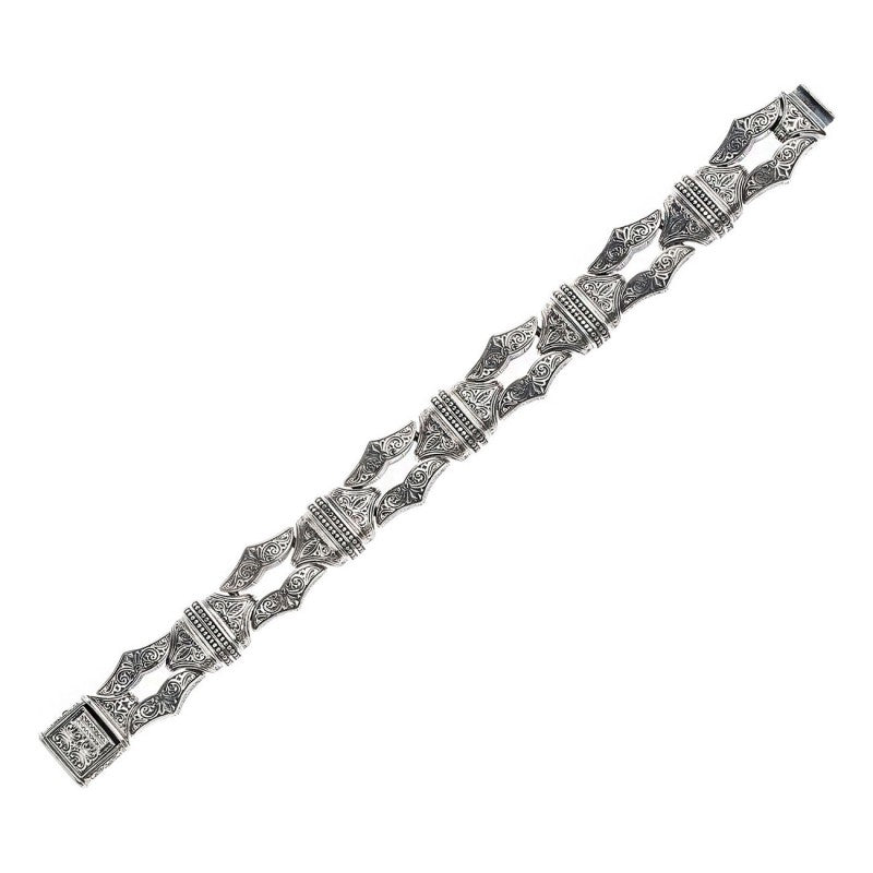 Heavy Silver Minoan Bracelet - Sterling Silver Bracelet