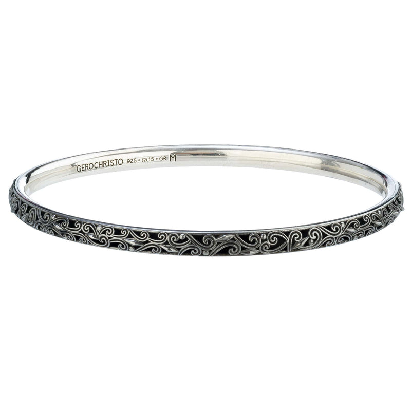 Kallisto Bracelet - Sterling Silver - Solid Bangle Bracelet