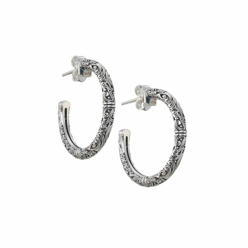 Meadow Breeze Hoop Earrings Small (1.1) - Gold Plated Sterling Silver Earrings