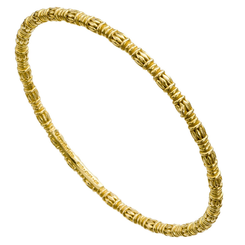 Kassandra 6519 Bracelet- Gold Plated Sterling Silver - Solid Bangle Bracelet
