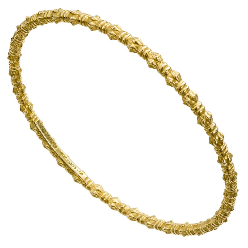 Kassandra 6527 Bracelet - Gold Plated Sterling Silver - Solid Bangle Bracelet