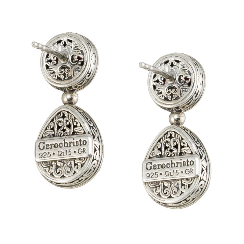 Pop Rocks Double Stone Drop Earrings - Sterling Silver Earrings