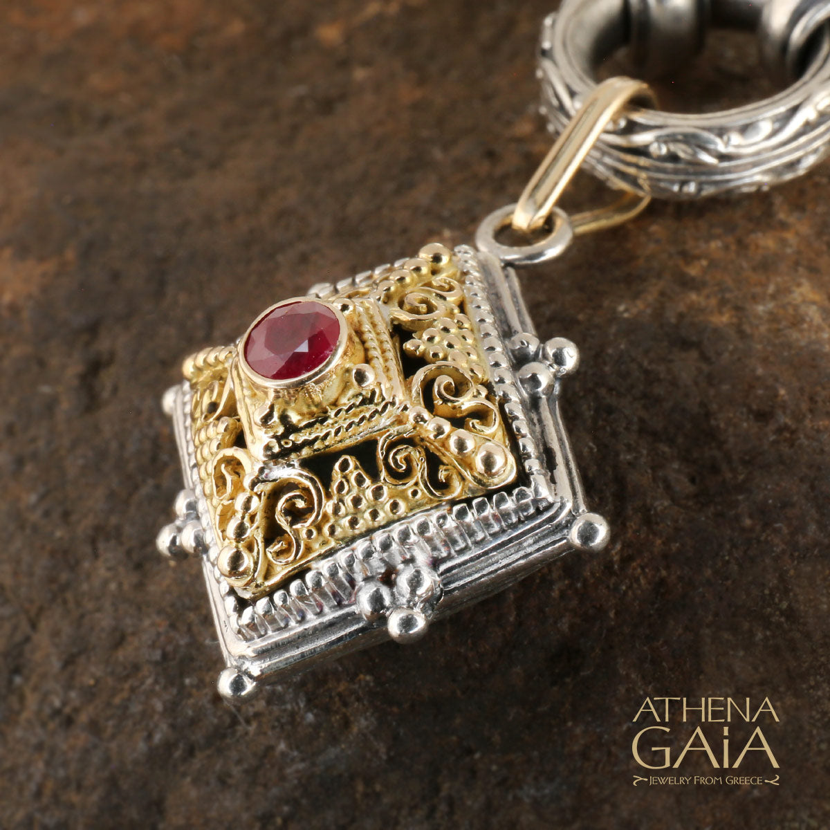 Ethno filigree charm || Medieval Ukrainian factory jewelry || Bohemian silver bead