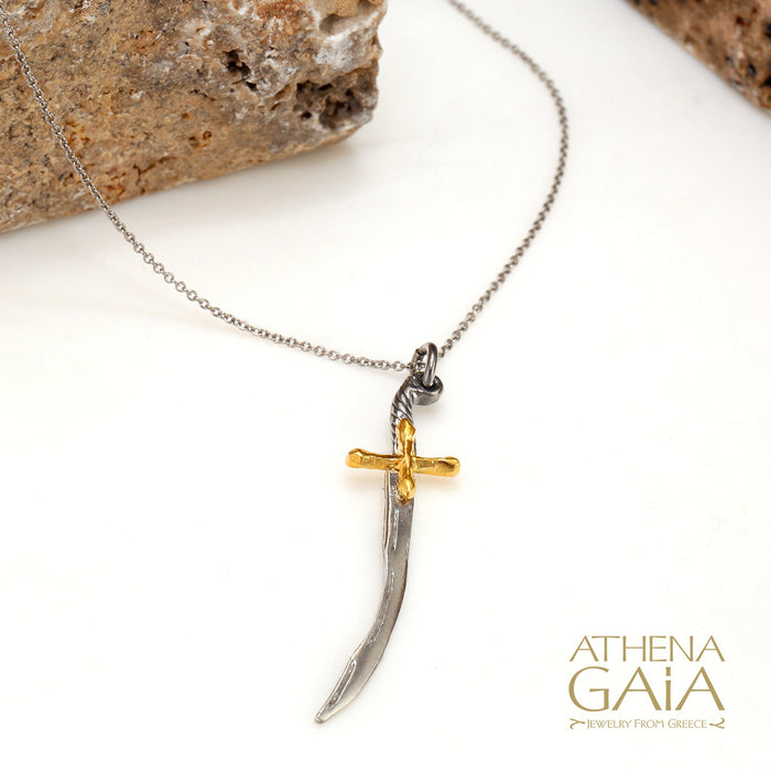 Greek Bicentennial Sword Pendant