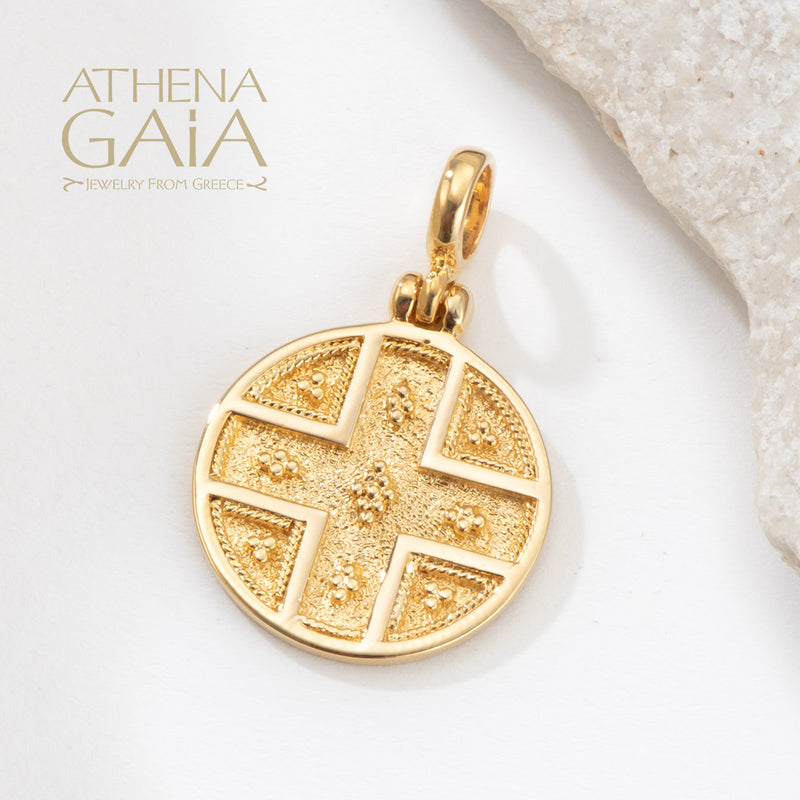 Circular Konstantinata - 18k Gold - Byzantine Embroidery Konstantinata