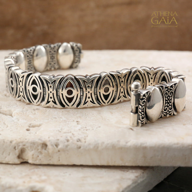 Ellipse Looking Glass Bracelet - Sterling Silver - Cuff Bracelet (In-Stock)