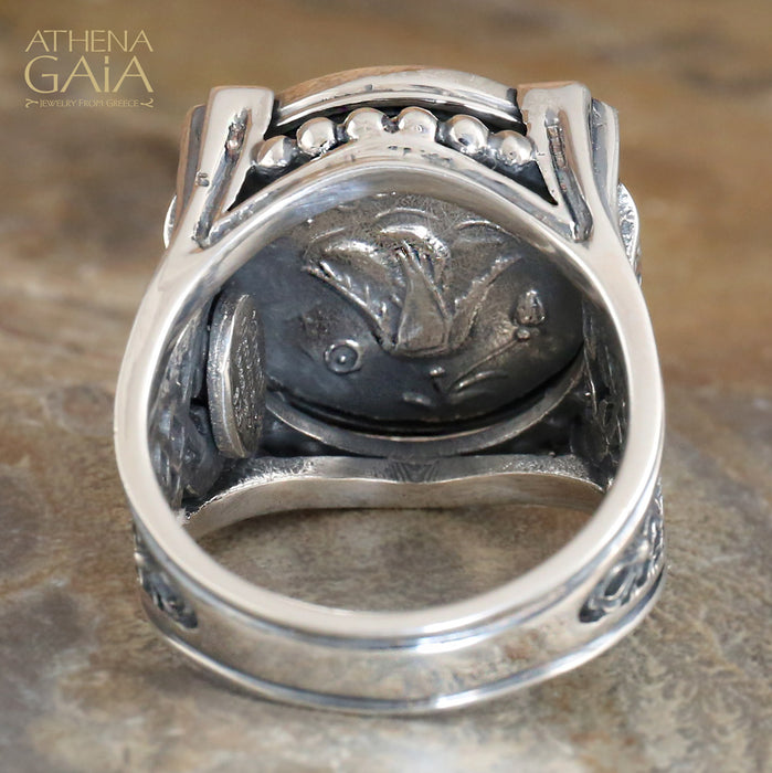 Silver Helios Crown Ring