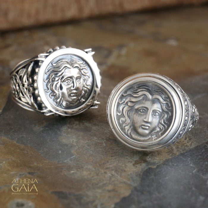 Silver Helios Crown Ring by Yianni — Athena Gaia