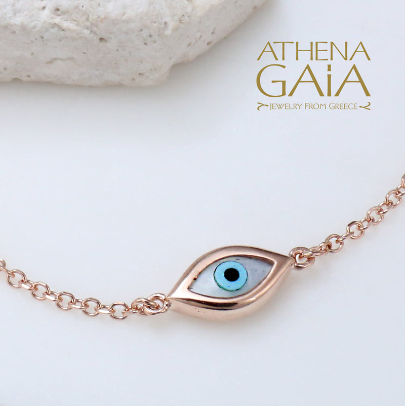 Cat Eye Bracelet - 14k Gold - Evil Eye Bracelet
