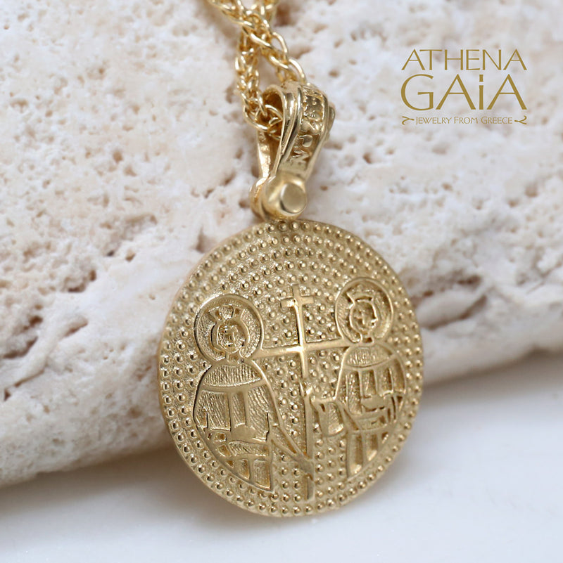 ICXC NIKA Coin Konstantinata - 14k Gold - Konstantinata